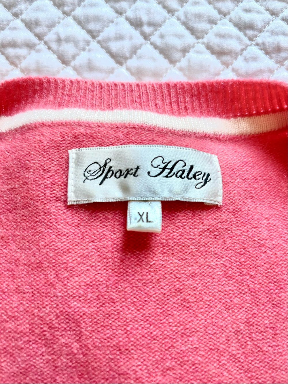 Sport Haley Cashmere Coral pink Long Sleve Sweater XL Like NEW!